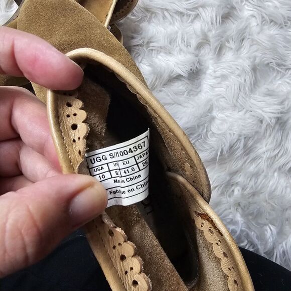 UGG Darling 1004367 Tan Suede Round Toe Pull On Ankle Boot Women's Size 10 - Picture 8 of 11